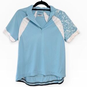 Novara Women's Short Sleeve Cycling Jersey Blue White Size Large